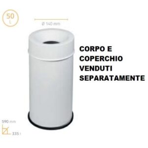 COPERCHIO X GETTACARTE ANTIFUOCO GRISU' VIP BIANCO 50LT COD.770067