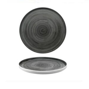 PIATTO TONDO BORDO JUSTCOLOR GREY D28,5 COD.12244T