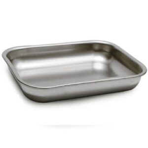 TEGLIA RETTANGOLARE BASSA INOX INT. RILIEVO ANTIGRAFFIO COD.5858T
