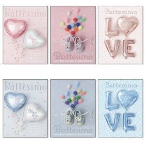 BIGLIETTI AUGURALI BATTESIMO P/SOLDI COD.ASRB05/ASRD16