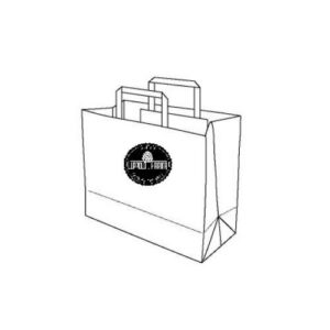 SHOPPER 35X23X25 KRAFT PIAT. BIANCA 1COL (225PZ) "LUPPOLO E FARINA"
