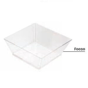 COPPETTA QUADRATA TRASPARENTE CM 11X11X4 (24PZ) COD.F0020