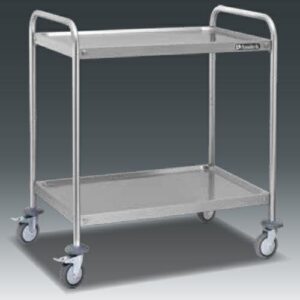 CARRELLO DI SERVIZIO INOX 2PIANI SS COD.CR215 VH52