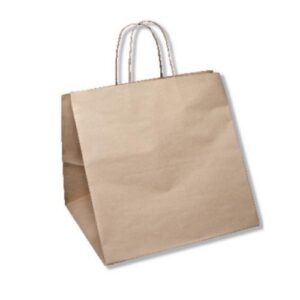 BUSTE REGALO C/MANICO CARTAF.QUADRO MISURA 23+23x35 AVANA