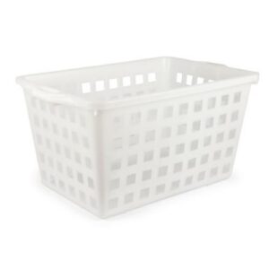 CESTA RETTANGOLARE FORATA S/COP. CM 63X45X35 BIANCO COD.2913200T