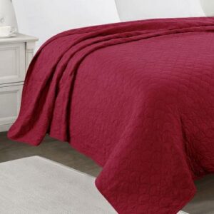 COPRILETTO TRAPUNTATO TAORMINA SINGOLO 170X260 COLORE BORDEAUX