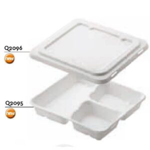 COPERCHIO X BOX 100% BIO 3 SCOMPARTI 24,5x22,5x1,5 COD.Q2096 (25PZ)
