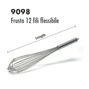 FRUSTA INOX 12 FILI FLESSIBILI PROFES. 30CM COD.9098.30