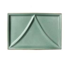 PIATTO PORCELLANA cod. 10462 JUST COLOR GREEN 3 SCOMPARTI 36X22