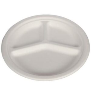 PIATTO TRIS BIO-ECO YDP007 POLPA CELL d.26CM 25pz/cf
