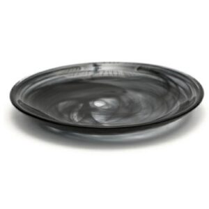 PIATTO VETRO PIANO LAGUNA NERO 21CM COD.4897T