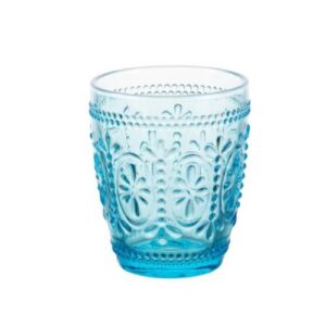 BICCHIERE ACQUA BAROQUE AZZURRO CL29 cod.6556T