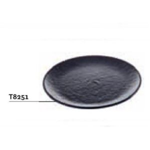 VASSOIO MELAMINA NERO TONDO34,6x3,3CM COD.T8251