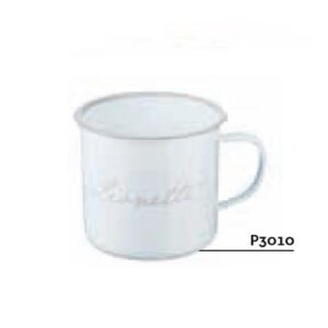 TAZZA IN LATTA BIANCO LEONETTE 1LT D.12X12H COD.P3010