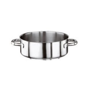 CASSERUOLA 2 MAN BASSA SERIE 1000 INOX D24 H8 LT3,7 COD.11009-24P