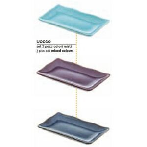 SET PIATTO CHAGALL 21x12x2,2CM (3PZ) COD.U0010