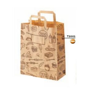 BUSTE SHOPPER TAKE AWAY T2001 C/MANICO AVANA 26x13x31cm (50PZ)