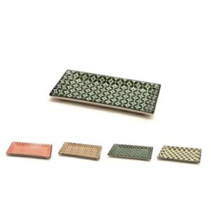 PIATTO RETTAN. PORCELLANA MOSAIK DECORI ASS. 23,7X12CM COD.6731T