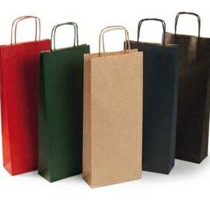 BUSTE REGALO SEALING COLORIASSORTITI (F.TO BOTTIGLIA) 12X8.5X39CM