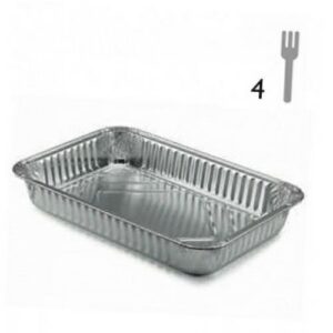 CONTENITORE ALLUMINIO 4 PORZIONI SENZA COPERCHIO (100PZ/CF) R50S COD.172707565
